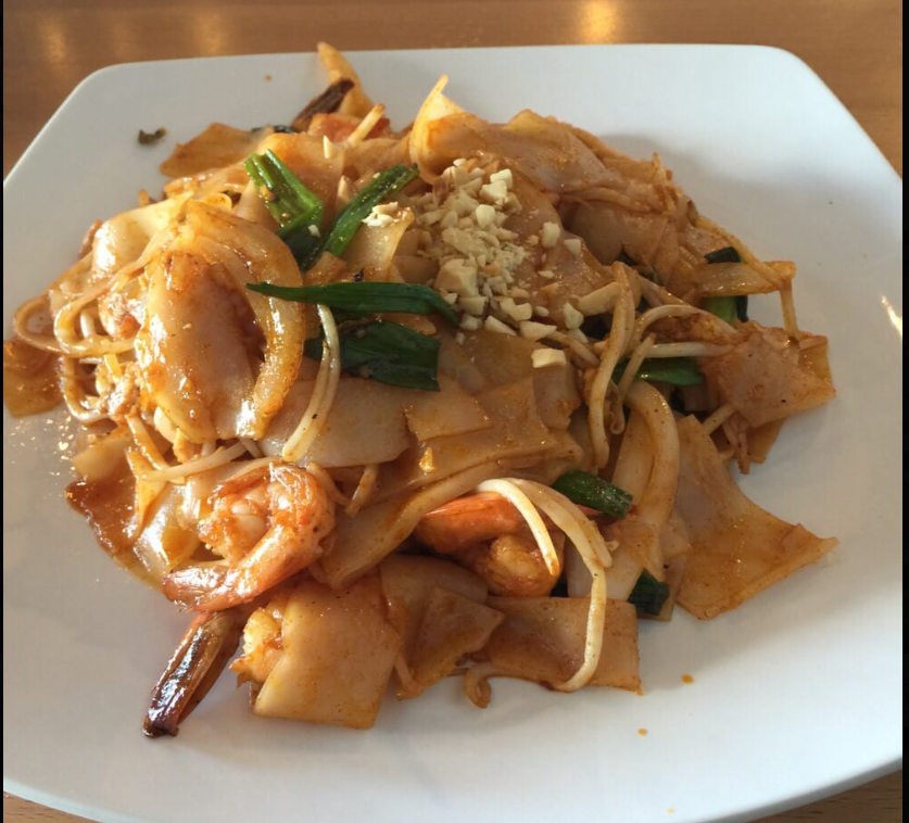Order N2. Shrimp Pad Thai Flat Noodles food online from Que Huong store, Plano on bringmethat.com