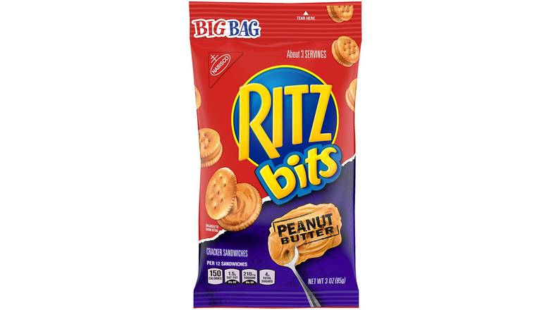 Order Ritz Bits Peanut Butter Cracker Sandwiches food online from Red Roof Market store, Lafollette on bringmethat.com