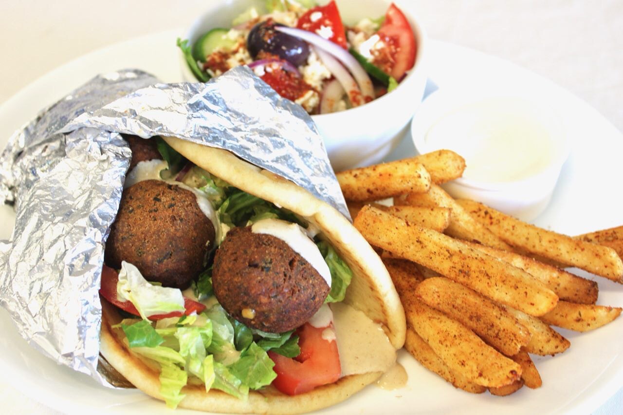 Order Falafel Wrap food online from Greek Bistro store, Henderson on bringmethat.com