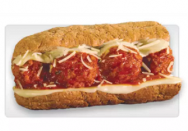 Order Regular Meatball Parmigiana with Provolone Sub food online from Blimpie Food Court store, Hackensack on bringmethat.com