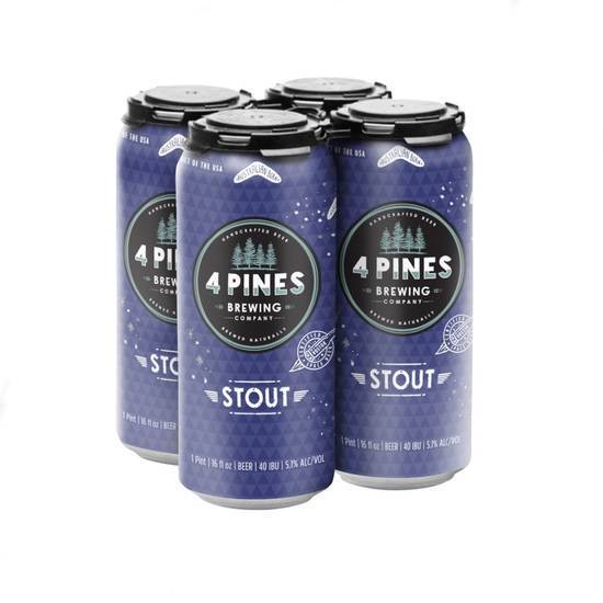 Order 4 Pines Brewing - Stout 4 pack | 5% abv food online from Pink Dot store, Chino Hills on bringmethat.com