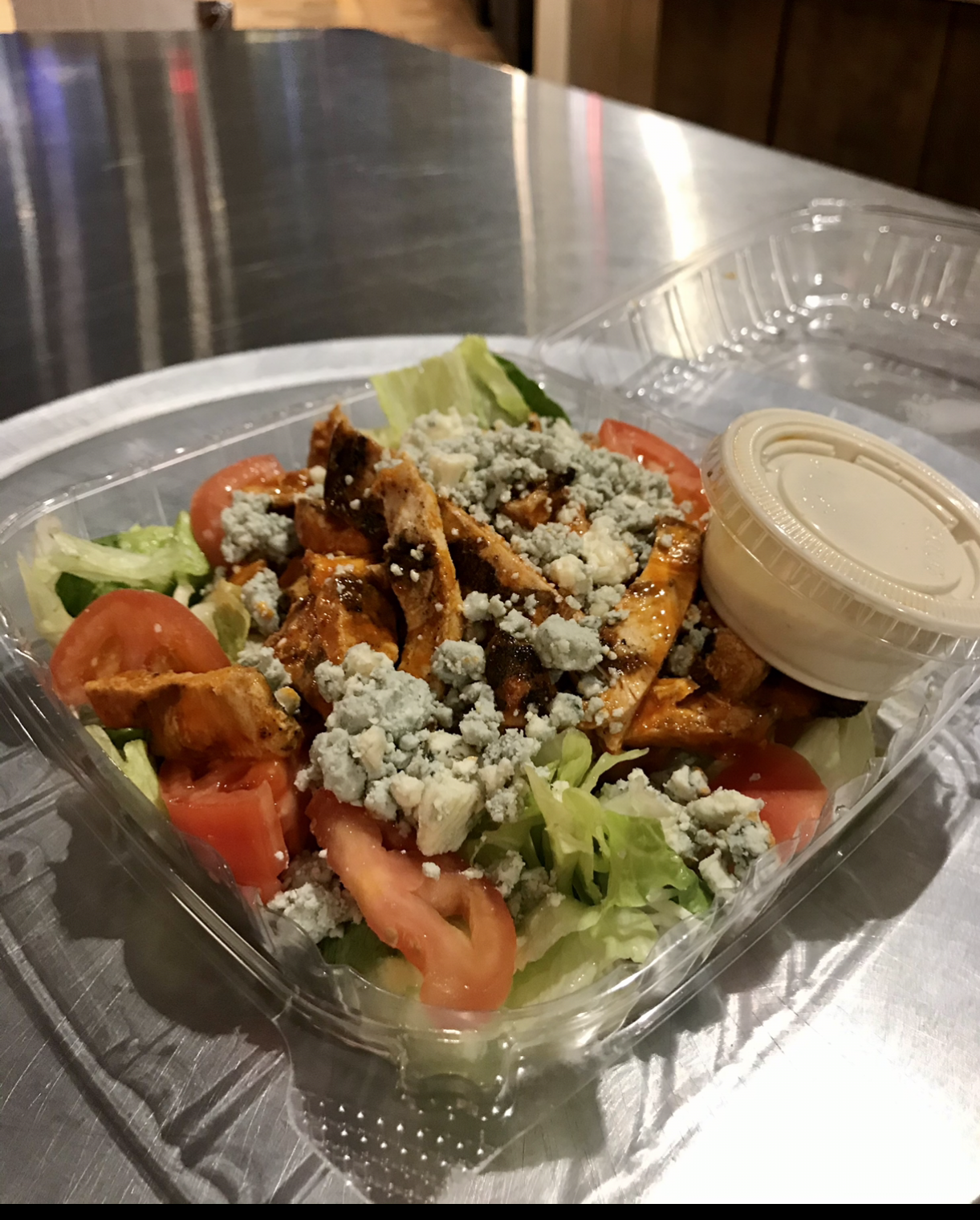 Order Buffalo Bleu Salad food online from Johnny's Pizza store, Cary on bringmethat.com