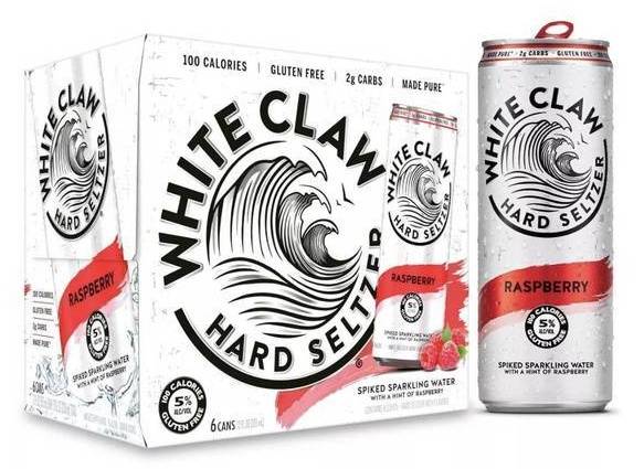 Order White Claw Raspberry, 6pk-12oz can hard seltzer (5.0% ABV) food online from Cold Spring Liquor store, Liberty Hill on bringmethat.com