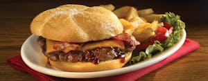 Order Bacon BBQ Burger food online from Ponderosa store, Monitor Charter Township on bringmethat.com