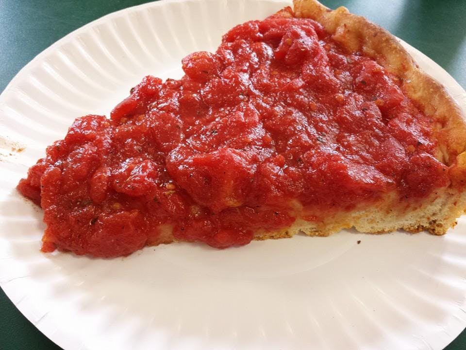 Order Tomato Pizza Slice - Slice food online from T J's Pizza & Pasta store, Lawrence on bringmethat.com