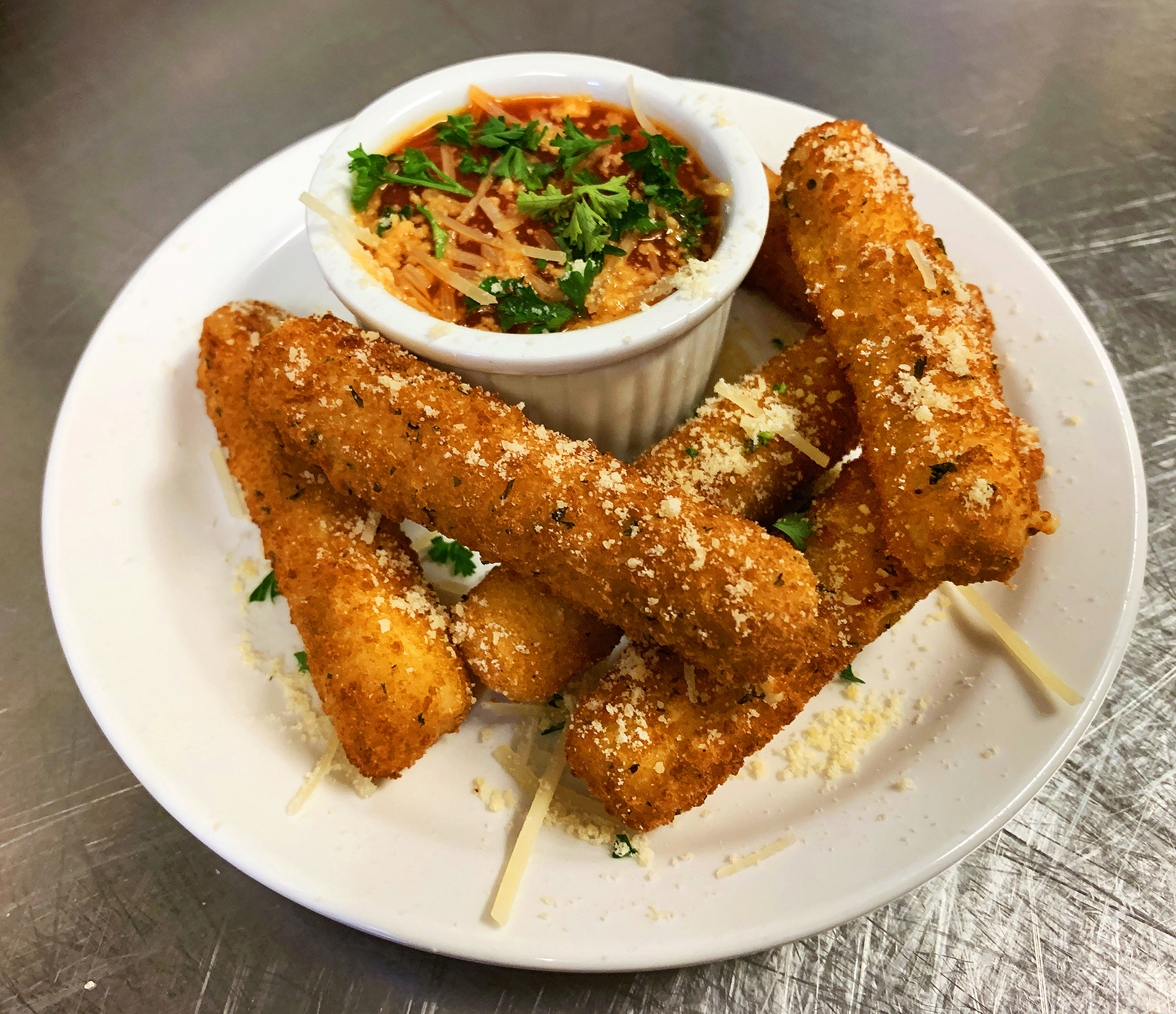 Order Mozzarella Sticks food online from The Over/Under Bar & Grill store, Saint Louis on bringmethat.com