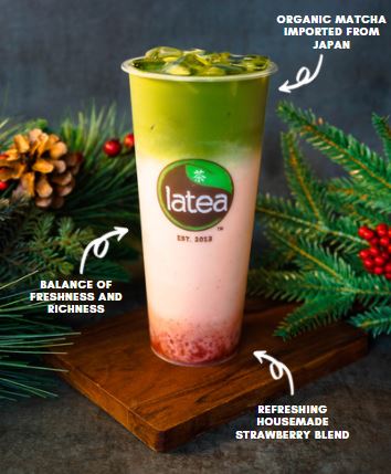 Order *Strawberry Matcha Latte food online from Latea Bubble Tea Lounge store, Indianapolis on bringmethat.com
