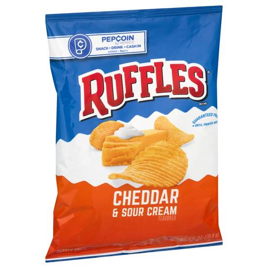 Order Ruffles · Cheddar & Sour Cream Potato Chips (2.5 oz) food online from Mesa Liquor store, Mesa on bringmethat.com