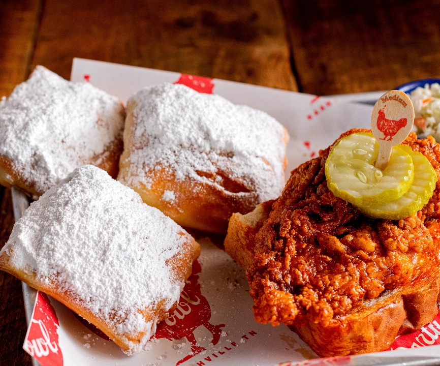 Order Hot Chicken And Beignets food online from Party Fowl store, Franklin on bringmethat.com