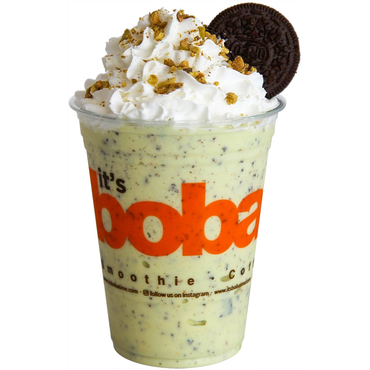 Order Pistachio Oreo Frappe food online from Boba Time store, Buena Park on bringmethat.com