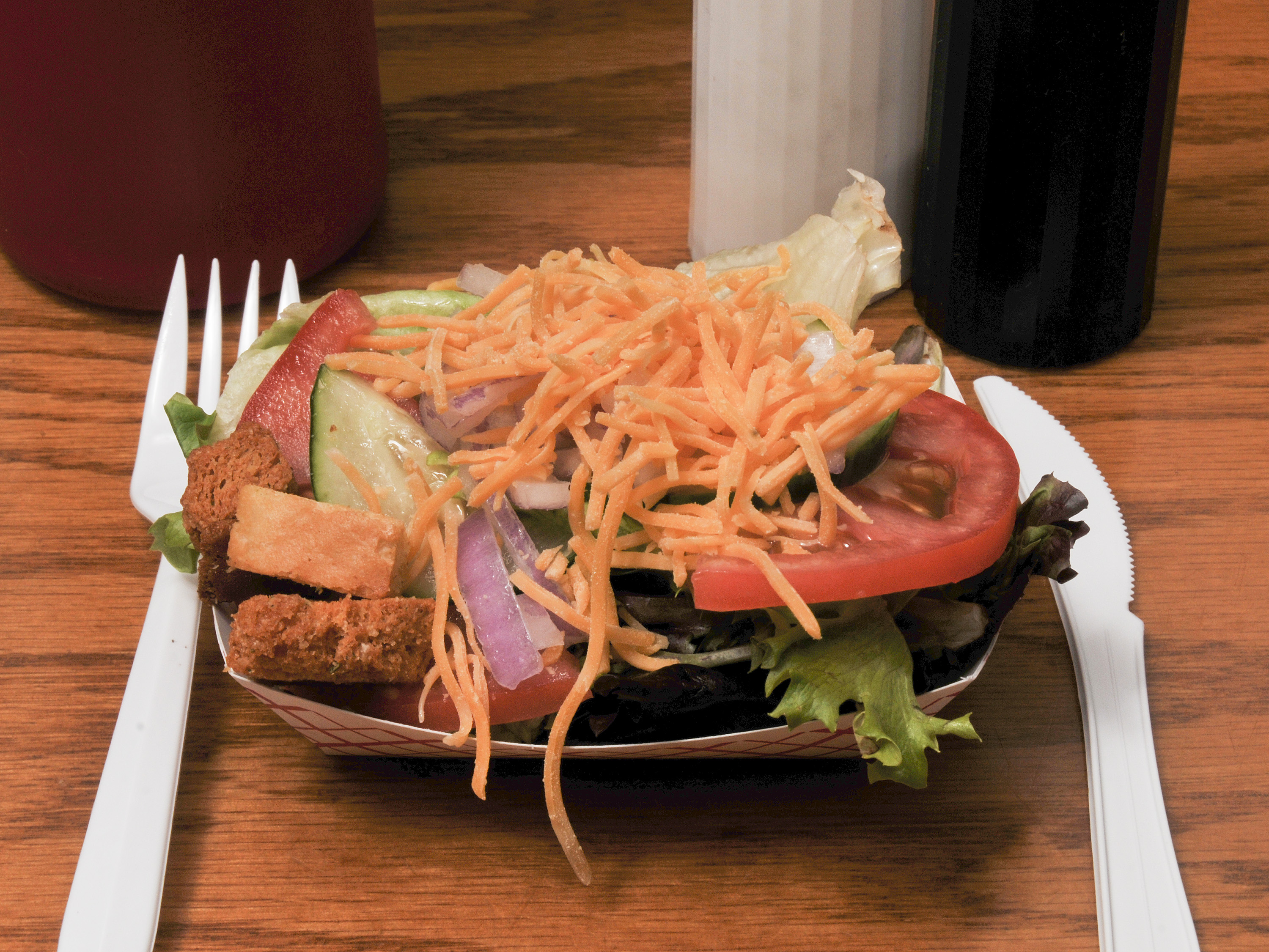 Order Side Salad food online from P.T.'s Olde Fashioned Grille store, Goldsboro on bringmethat.com
