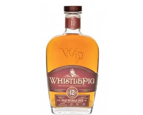 Order WhistlePig Old World Rye Aged 12 Years food online from Newport Wine & Spirits store, Newport Beach on bringmethat.com