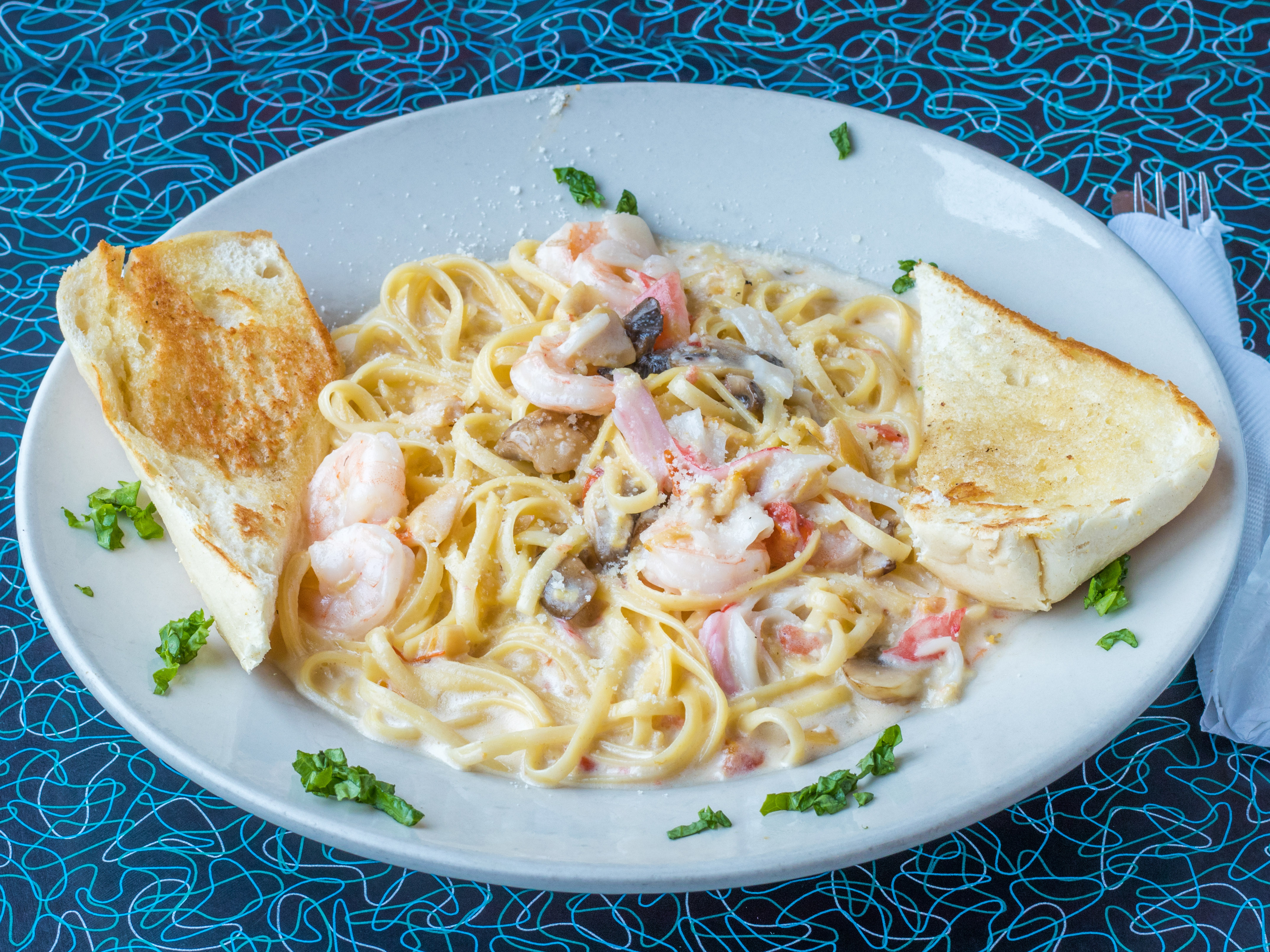 Order Seafood Pasta Plate food online from City Diner store, Saint Louis on bringmethat.com