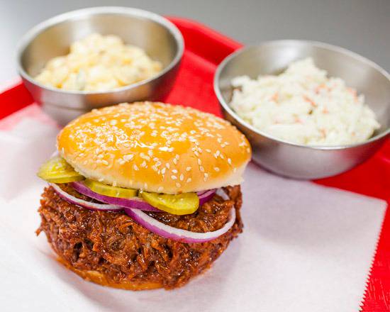 Order Pulled Pork Sandwich food online from The Original Wing Busters store, Kansas City on bringmethat.com