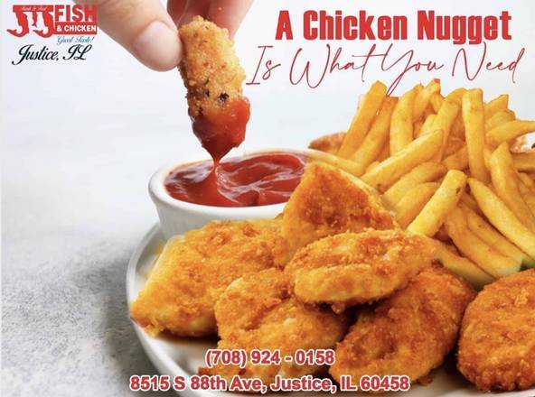 Order 6 pc Chicken Nuggets food online from Jj Fish & Chicken store, Justice on bringmethat.com