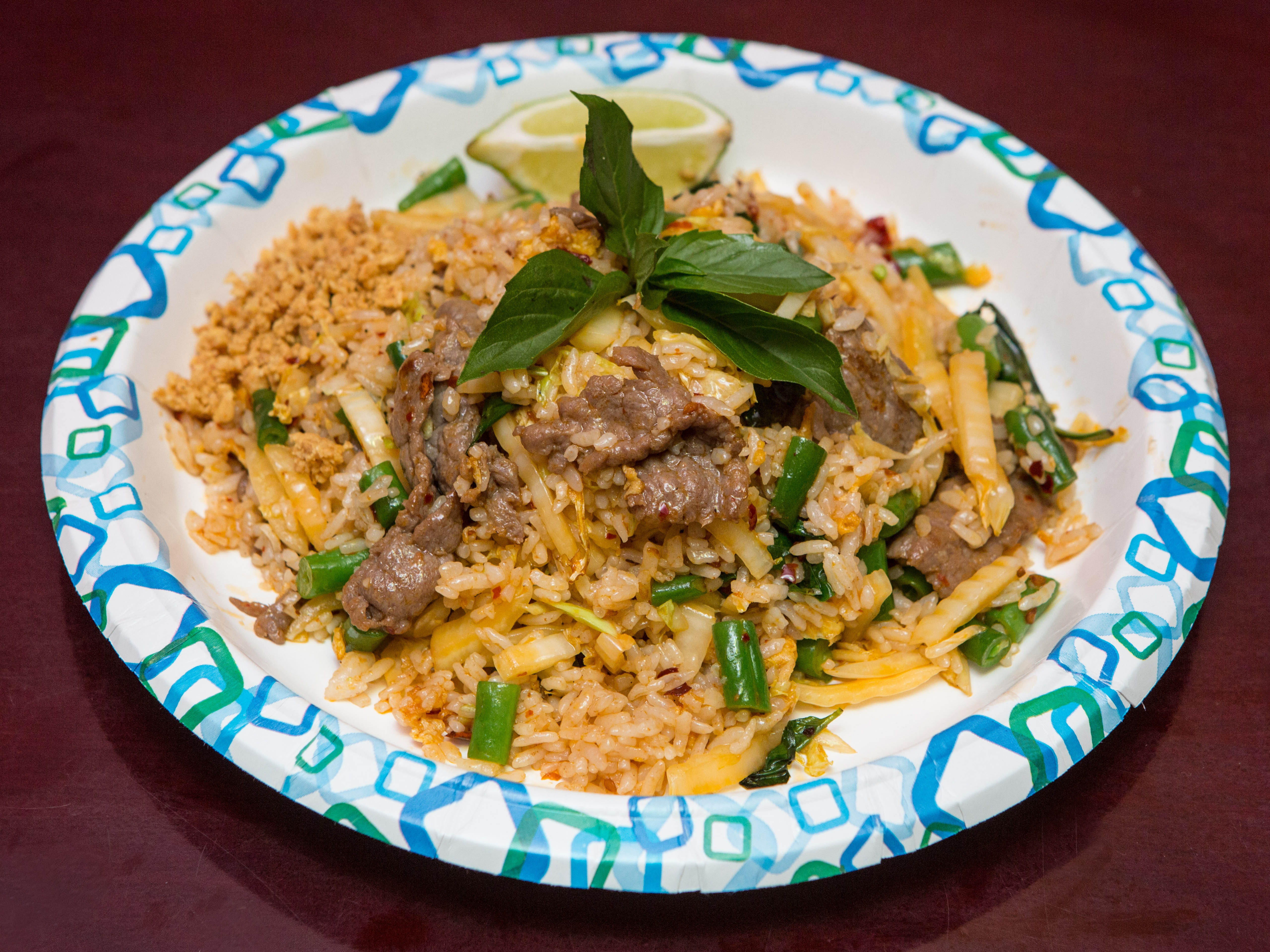 Order T7. Spicy Basil Fried Rice food online from Asian Garden store, Woodhaven on bringmethat.com