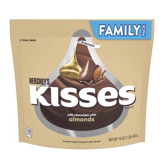 Order Hershey's Kisses Milk Chocolate with Almonds Candy (16 oz) food online from Rite Aid store, Yamhill County on bringmethat.com
