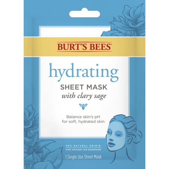 Order Burt's Bees Hydrating Face Mask, Single Use Sheet Mask, 1 CT food online from CVS store, SPRING VALLEY on bringmethat.com
