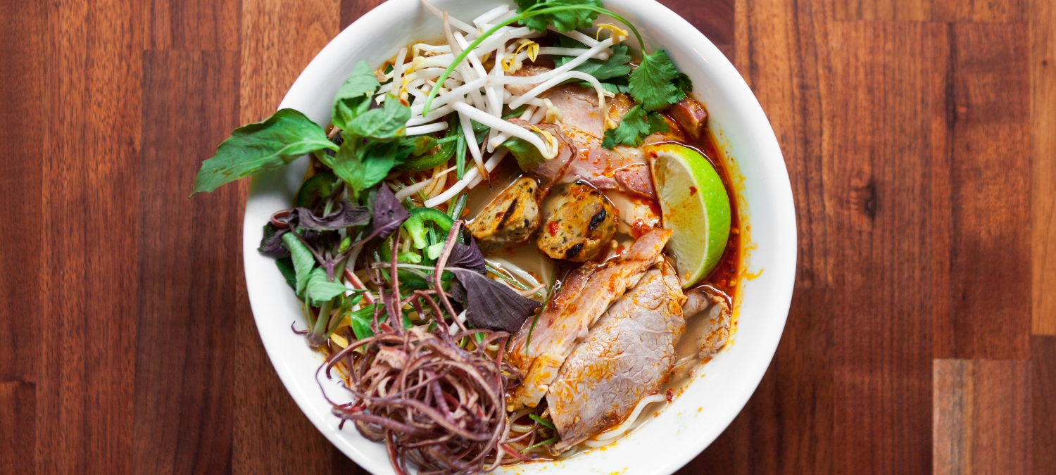 Order Bun Bo Hue (spicy) food online from Saigon Sisters store, Chicago on bringmethat.com