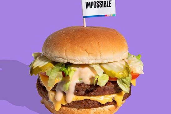 Order (V) THE DOUBLE DOWN SHOP BURGER food online from The Impossible Shop store, Thousand Oaks on bringmethat.com