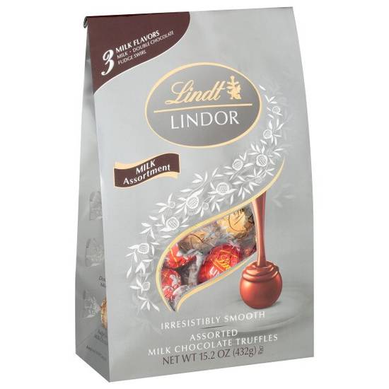 Order Lindt LINDOR Milk Assorted Chocolate Truffles, 15.2 OZ food online from Cvs store, SARATOGA on bringmethat.com