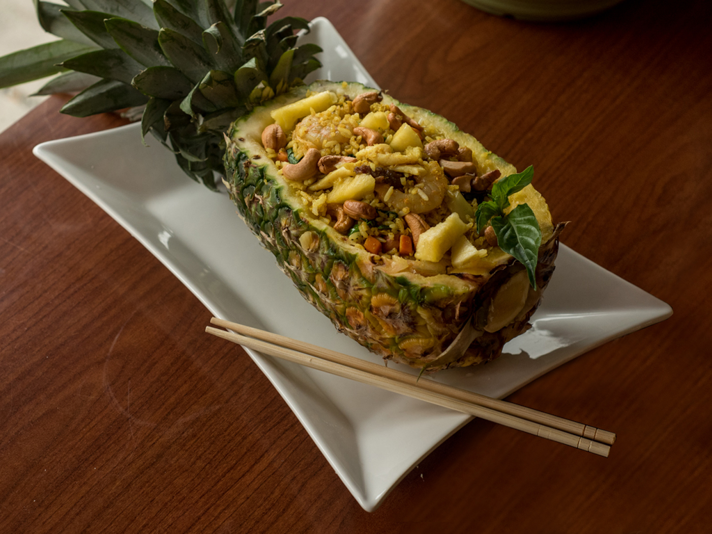 Order F4. Thai Pineapple Style Fried Rice food online from Asian Harbor store, Baltimore on bringmethat.com