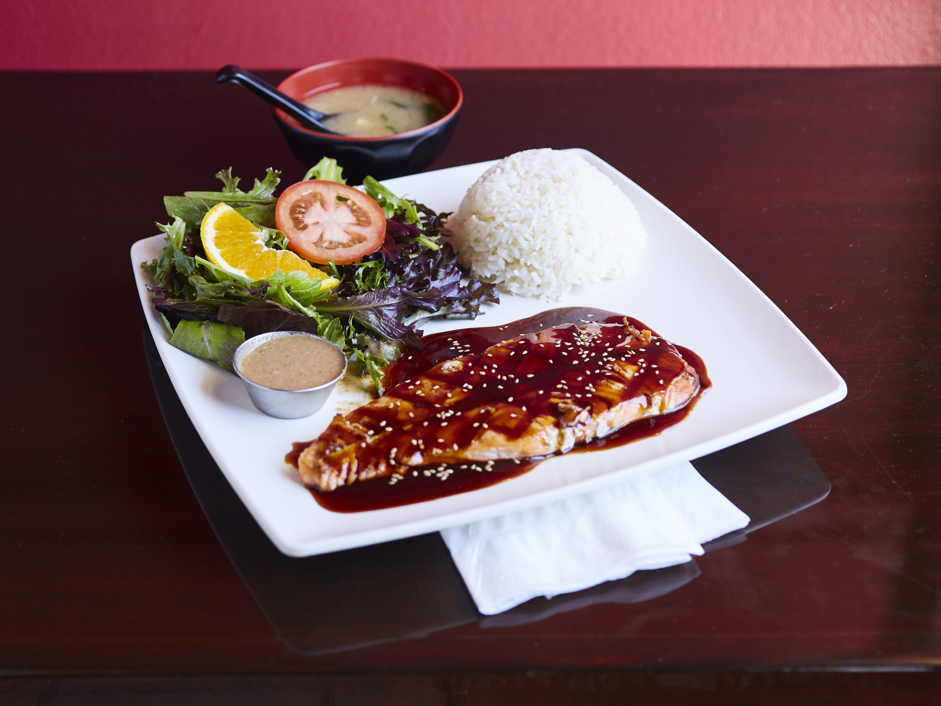 Order Salmon Teriyaki dinner  food online from Sushi Ichi 805 store, Port Hueneme on bringmethat.com
