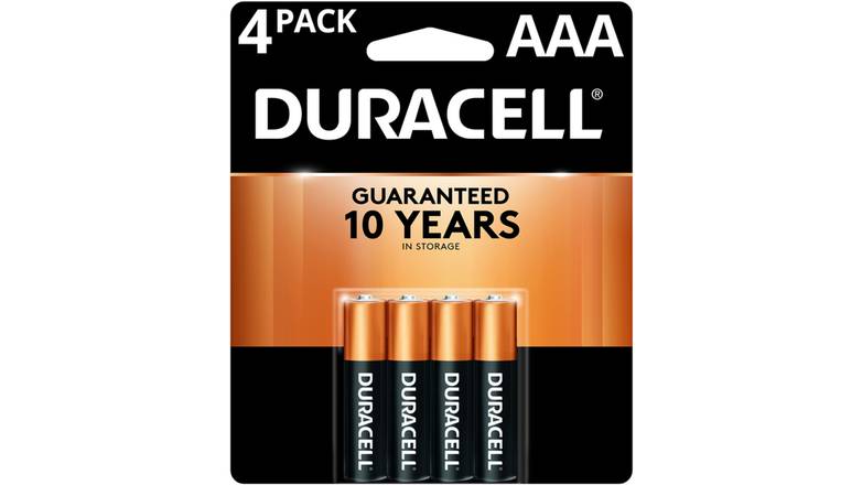 Order Duracell Coppertop AAA 4PK Batteries food online from Exxon Constant Friendship store, Abingdon on bringmethat.com