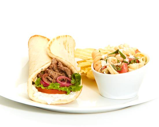 Order Grilled Lamb Gyro food online from Taziki's Mediterranean Cafe store, Raleigh on bringmethat.com