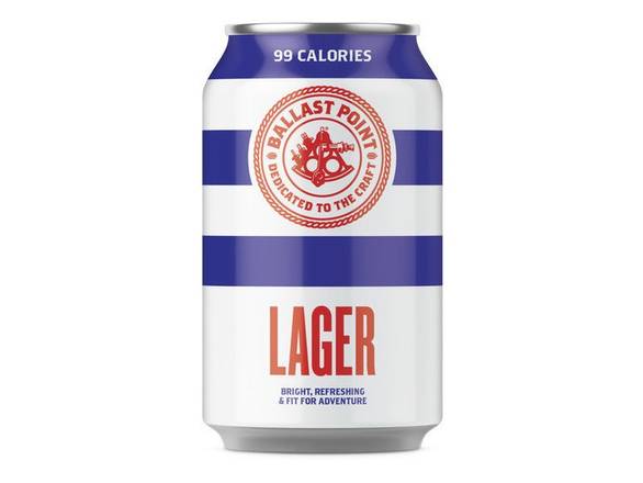 Order Ballast Point Lager - 6x 12oz Cans food online from Booze & Brews Liquor store, Burbank on bringmethat.com