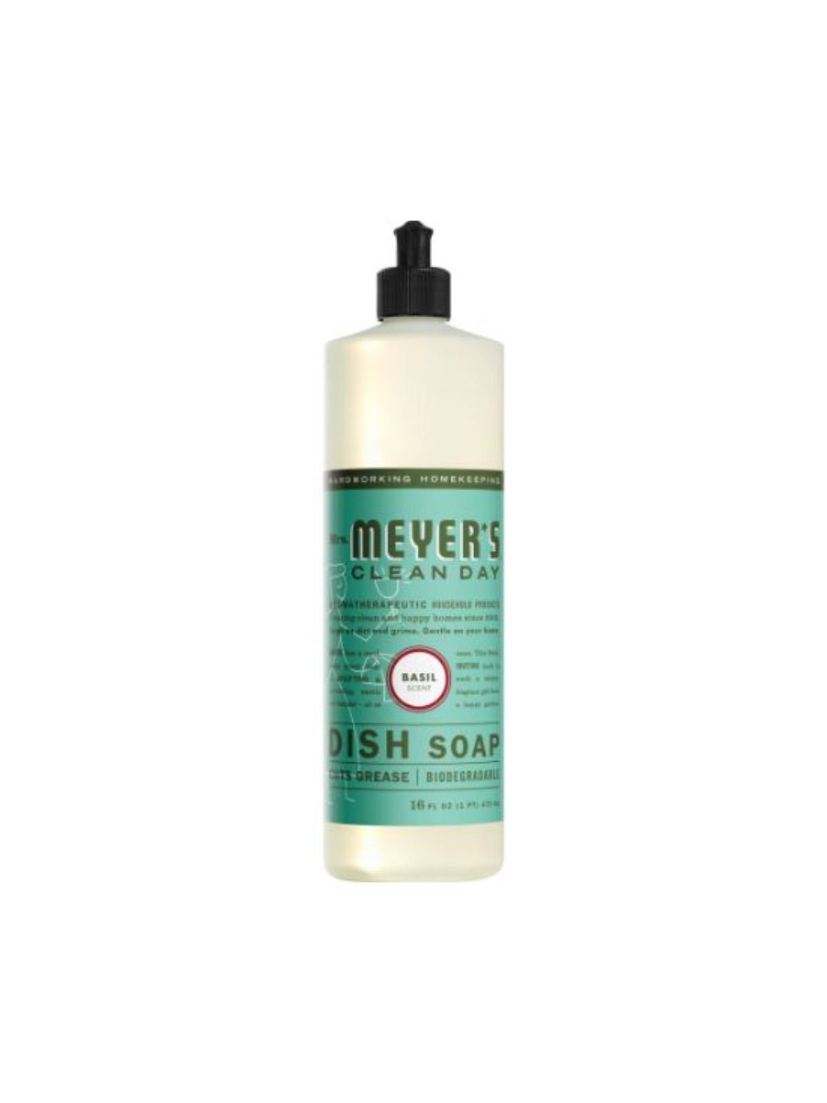 Order Mrs. Meyer's Clean Day Basil Dish Soap (16 oz) food online from Stock-Up Mart store, Minneapolis on bringmethat.com