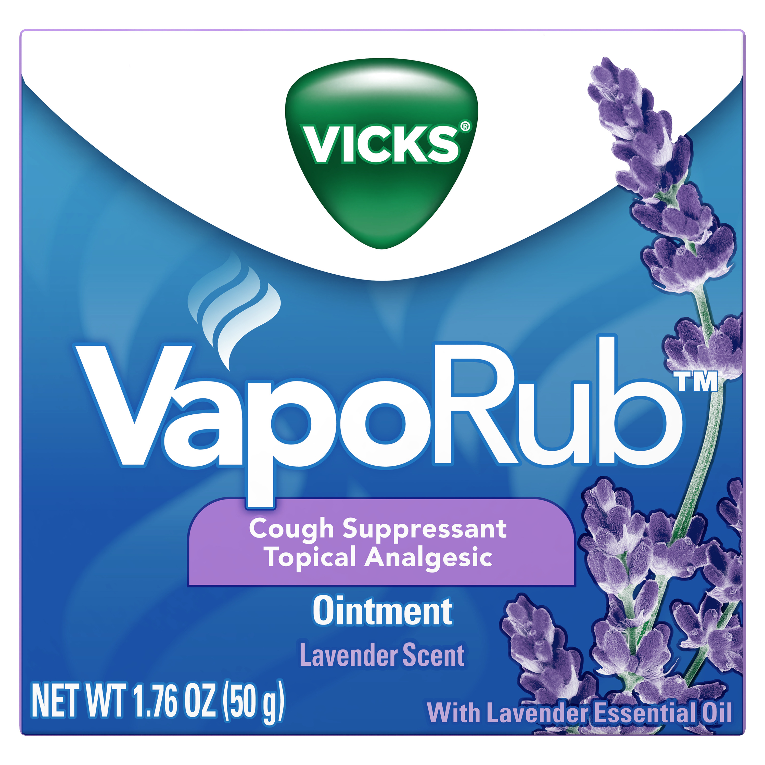 Order Vicks VapoRub Cough Suppressant Topical Analgesic Ointment, Lavender - 1.76 oz food online from Rite Aid store, Redwood City on bringmethat.com