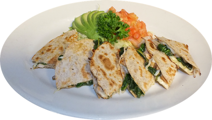 Order Chicken and Spinach Quesadilla food online from Rita Cantina Mexican Kitchen store, Pinehurst on bringmethat.com