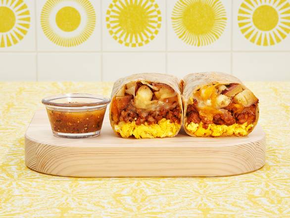 Order Chorizo Breakfast Burrito food online from Sunny & Fine's Breakfast Burritos store, Tigard on bringmethat.com
