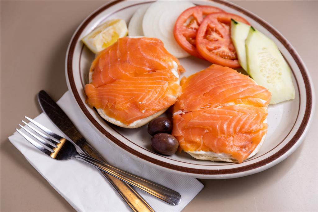 Order Lox and Cream Cheese Sandwich  food online from Art's Delicatessen store, Studio City on bringmethat.com