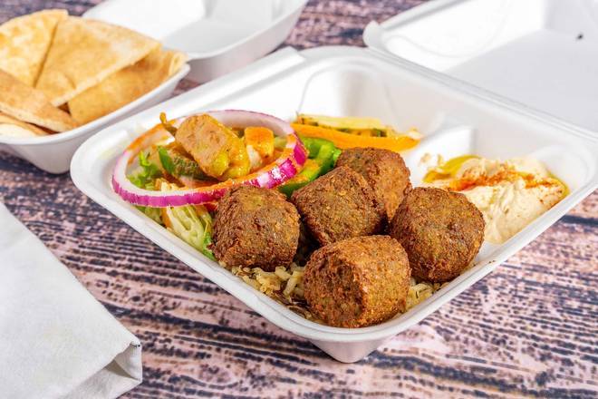 Order Falafel Plate food online from The Purple Onion store, Bessemer on bringmethat.com