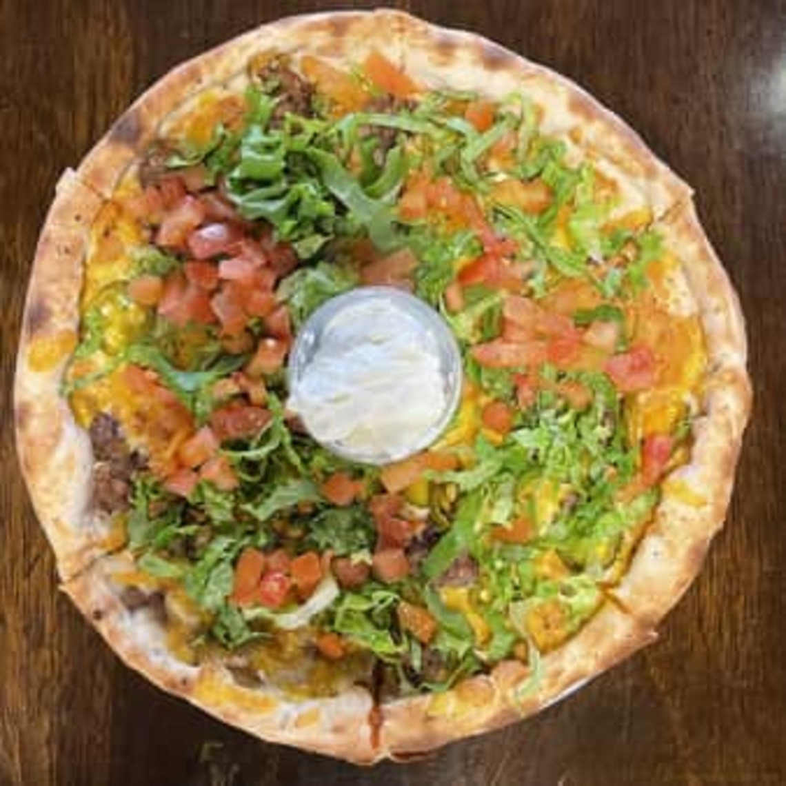 Order Taco Pizza food online from The Post Sports Bar & Grill store, Creve Coeur on bringmethat.com