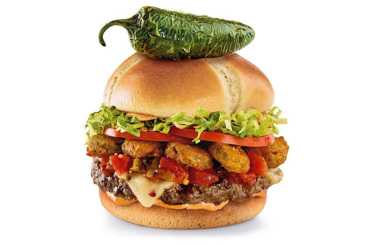Order Burnin’ Love Burger® food online from Red Robin store, Mechanicsburg on bringmethat.com