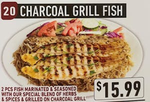 Order #20 Charcoal Grill Fish food online from Jersey Kabob Platter & Pizza store, Monroe Township on bringmethat.com