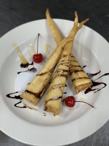 Order D4. Crispy Fried Cheese Cake food online from East Thai And Sushi store, Dallas on bringmethat.com