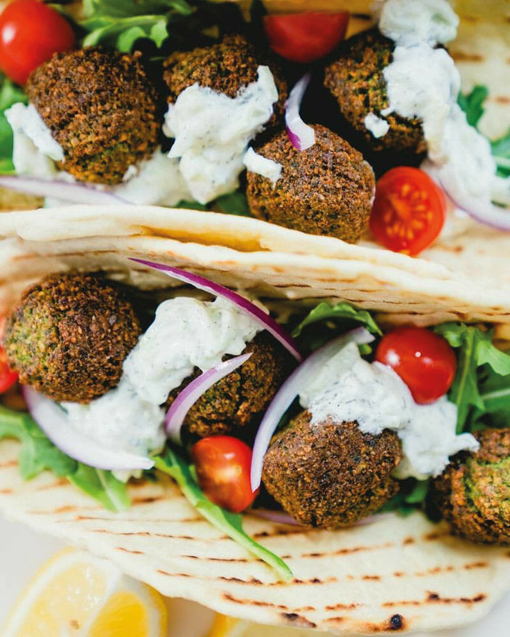 Order Double Trouble Falafel Gyro food online from Gold Leaf Pastry Shop store, Linden on bringmethat.com
