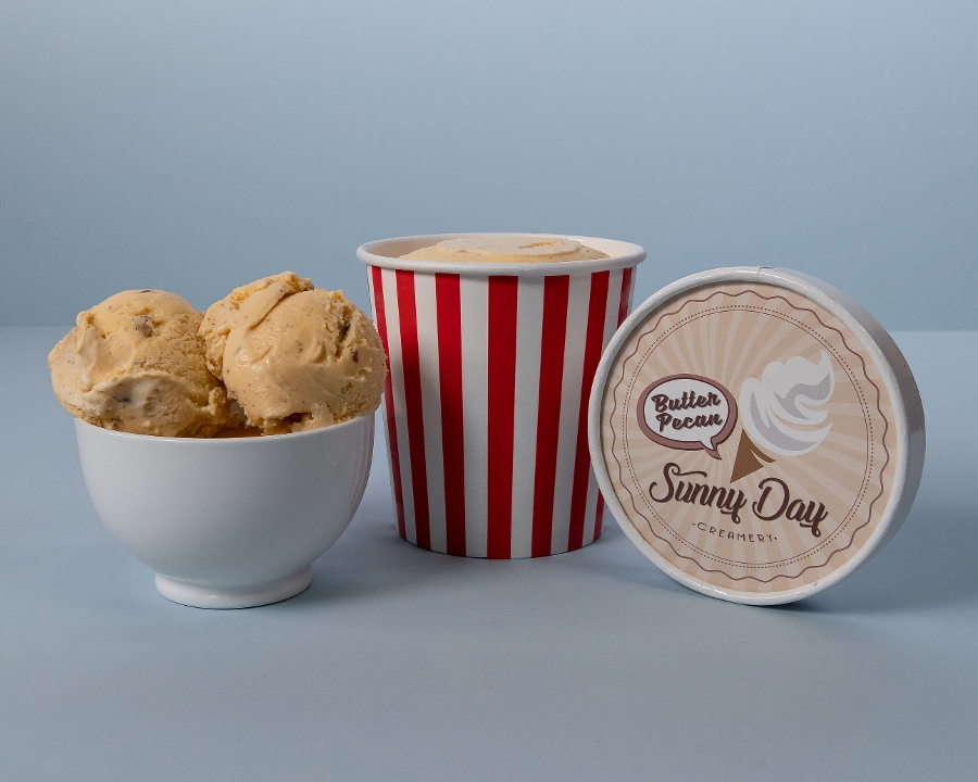 Order Sunny Day Butter Pecan Ice Cream (Pint) food online from Crumbs store, San Francisco on bringmethat.com