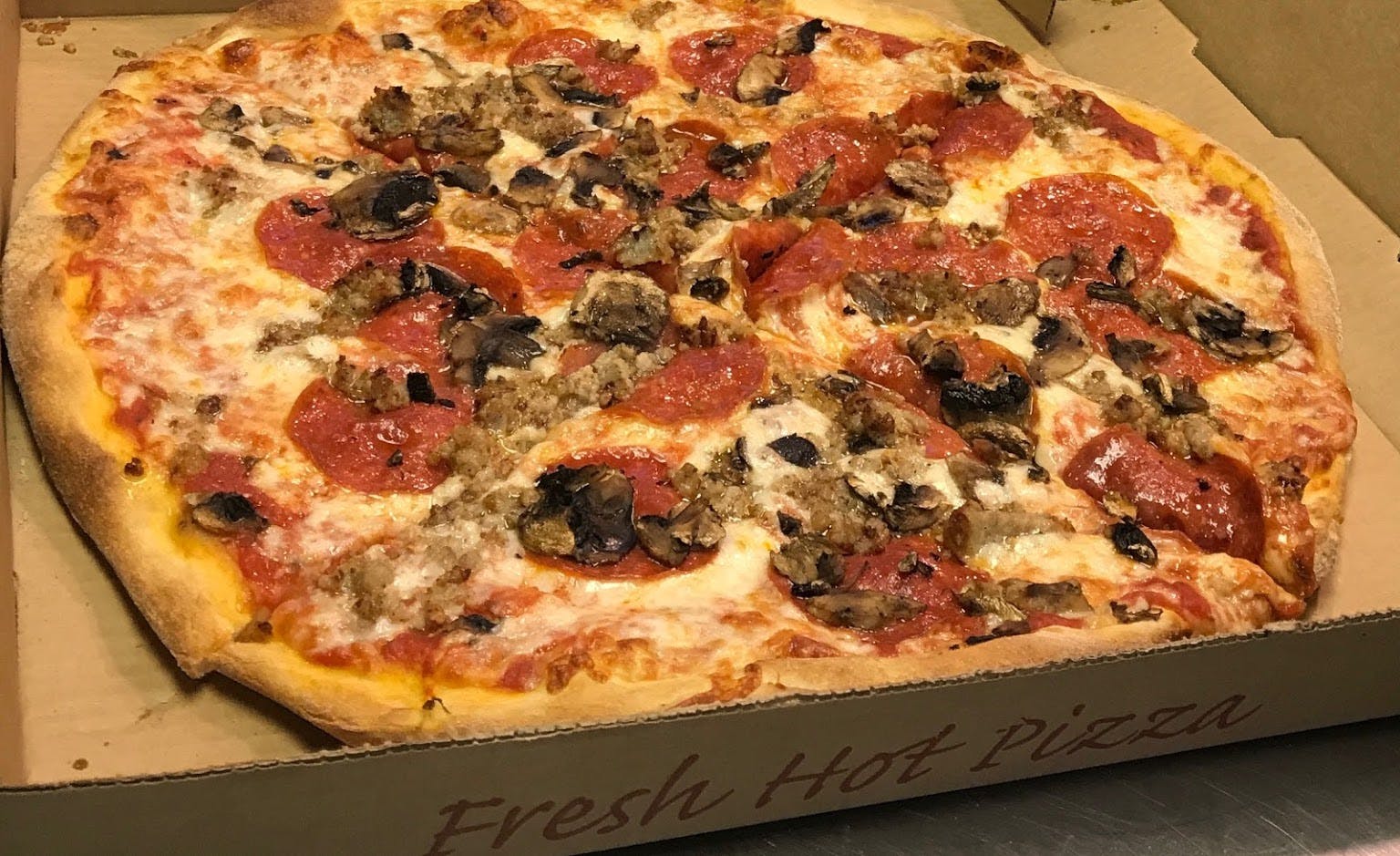 Order Meat Lover's Pizza - Small food online from Broadway Pizza & Subs store, West Palm Beach on bringmethat.com