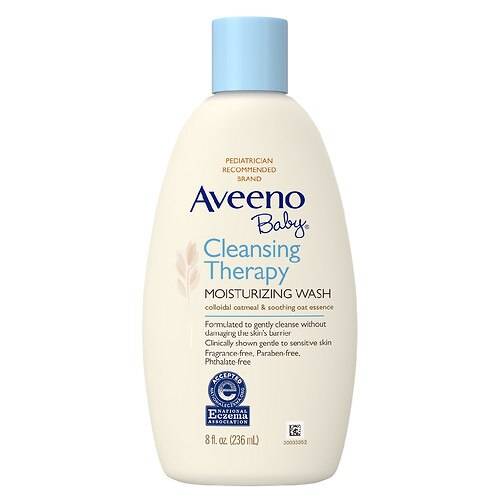 Order Aveeno Baby Cleansing Therapy Moisturizing Body Wash Fragrance-Free - 8.0 fl oz food online from Walgreens store, Omaha on bringmethat.com
