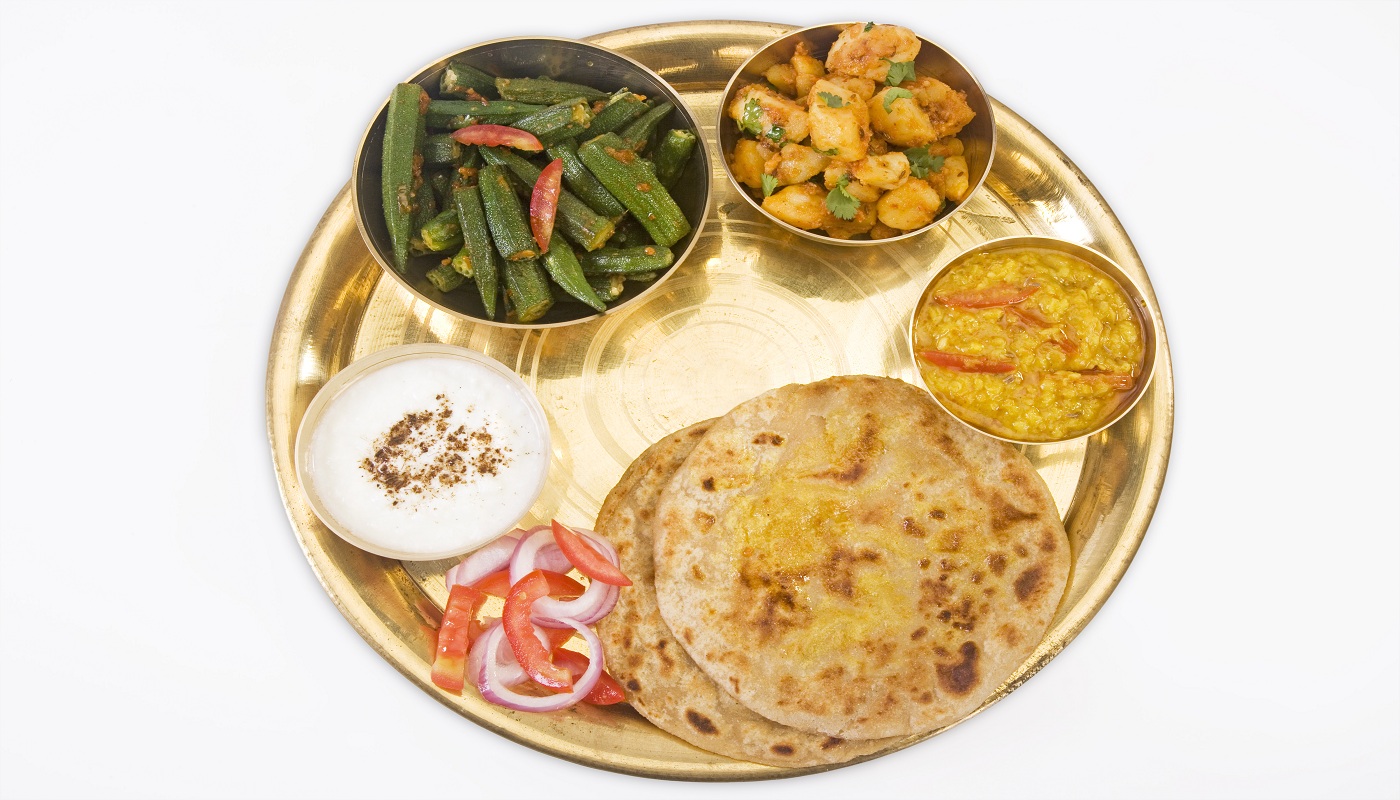 Order Aloo Paratha Thali Special food online from Andhra Mess store, Sunnyvale on bringmethat.com