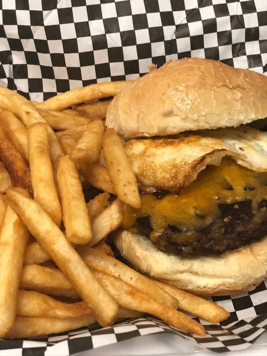 Order Hangover Burger food online from The Pizza Cutters store, Syracuse on bringmethat.com