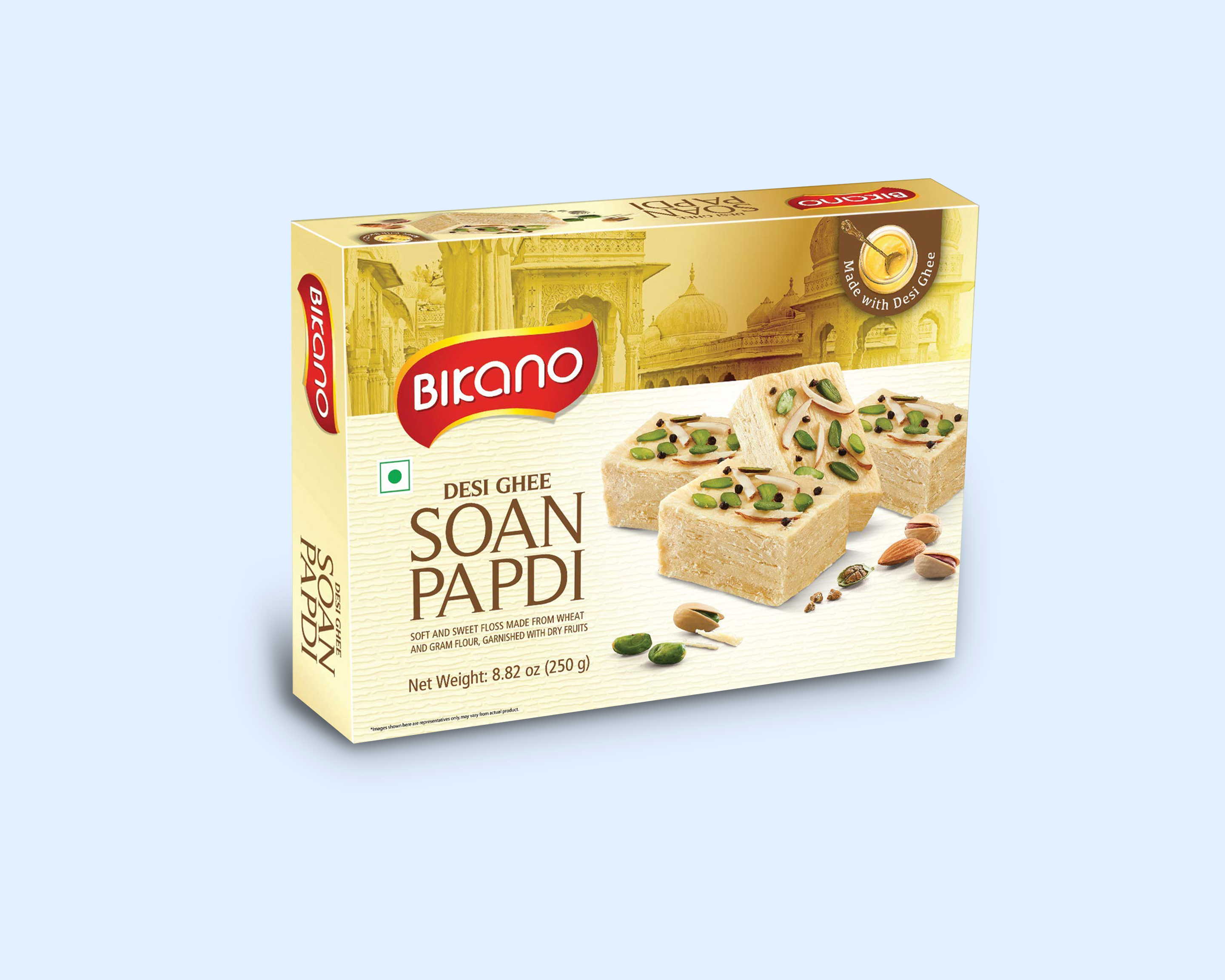 Order Soan Papri Desi Ghee food online from India Delivered store, San Francisco on bringmethat.com