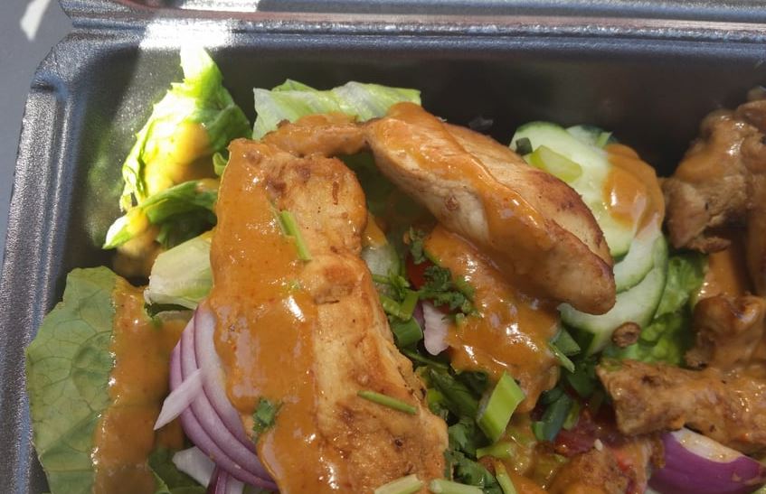 Order Thai Tofu Salad with Peanut dressing food online from Khao Gaeng, Make-Your-Own Thai Bowl store, Syracuse on bringmethat.com