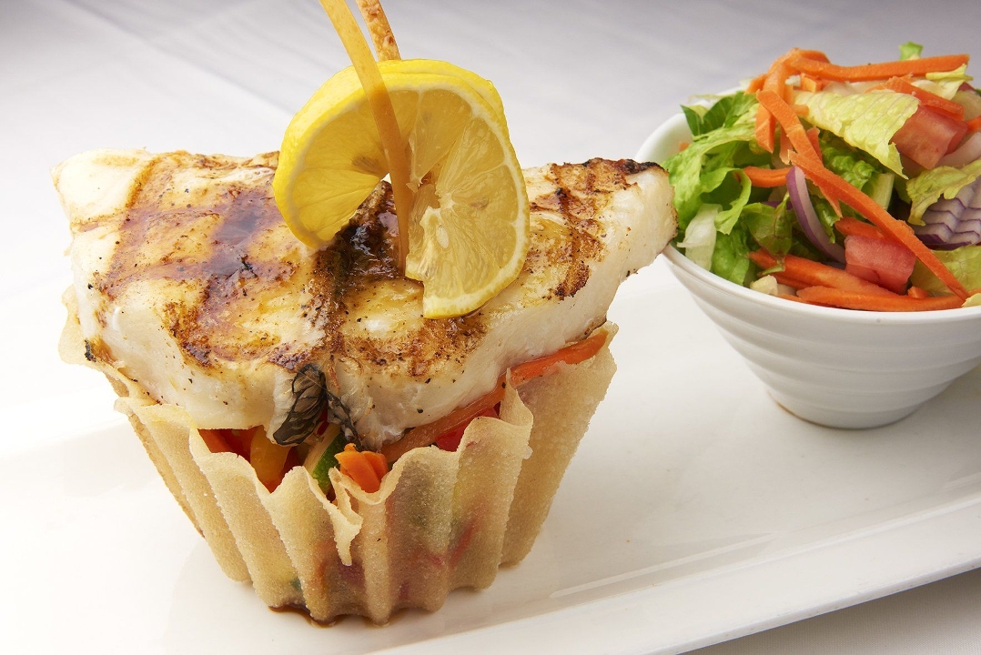Order Grilled Chilean Sea Bass food online from Orchidea store, Brooklyn on bringmethat.com