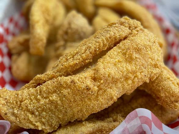 Order 12 Pc Catfish Filet food online from Captain Sam Fish & Chicken store, San Diego on bringmethat.com